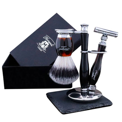 Indigo Elite Shaving Kit For Men With Vegan Silver Brush