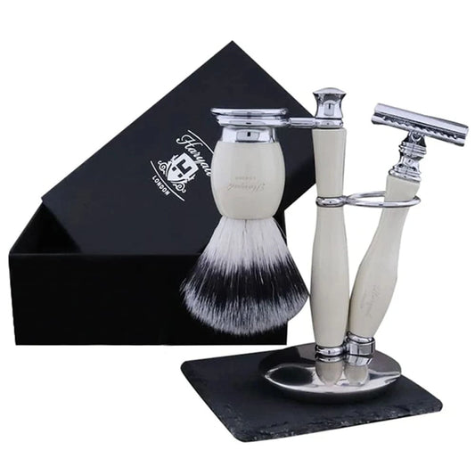 Indigo Elite Shaving Kit For Men With Vegan Silver Brush