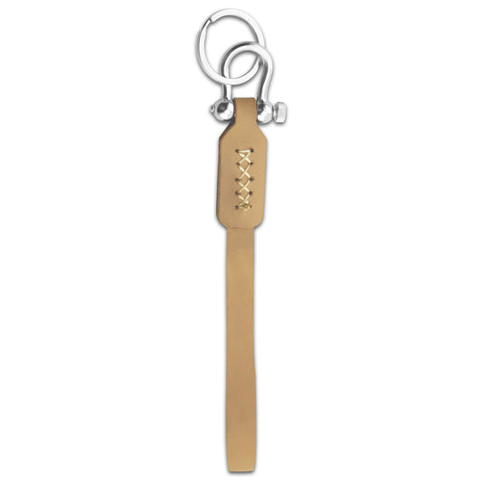 Keychain Leather Bond in Plain Camel Brown