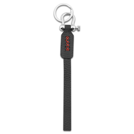 Keychain Leather Bond in textured Black