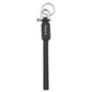 Keychain Leather Bond in textured Black with white thread