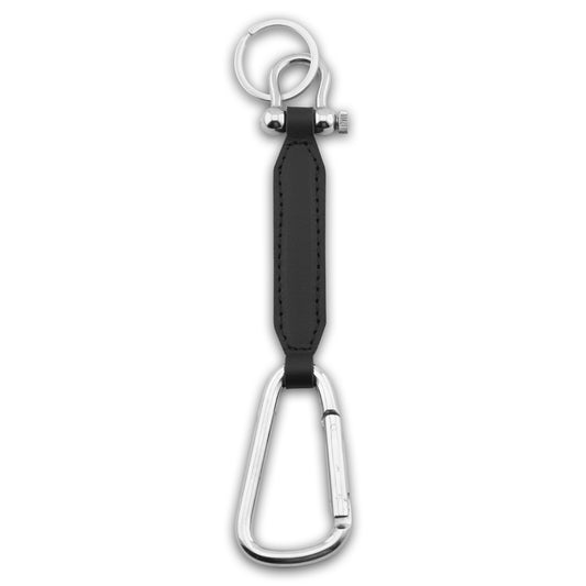 Keychain Leather Louvre in plain black bnb