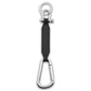 Keychain Leather Louvre in textured black