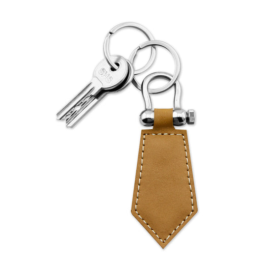 Keychain Leather Windsor in Plain Camel