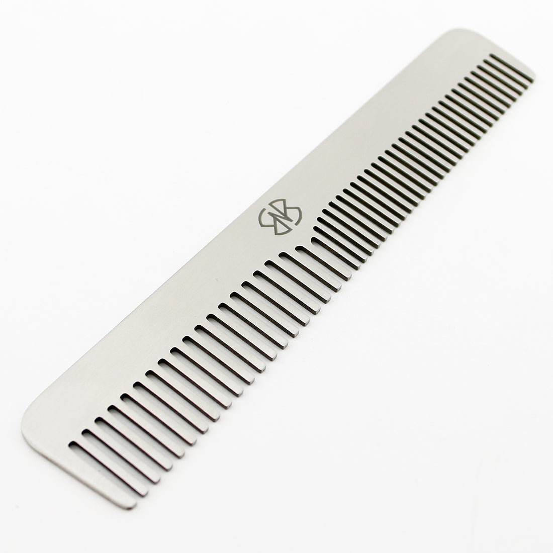 Large coarse-tooth stainless steel grooming comb for thick and curly hair