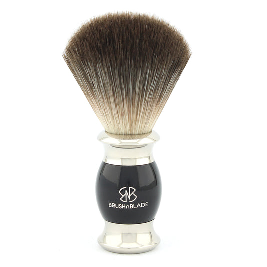 Lee Black Synthetic Shaving Brush with Black Handle