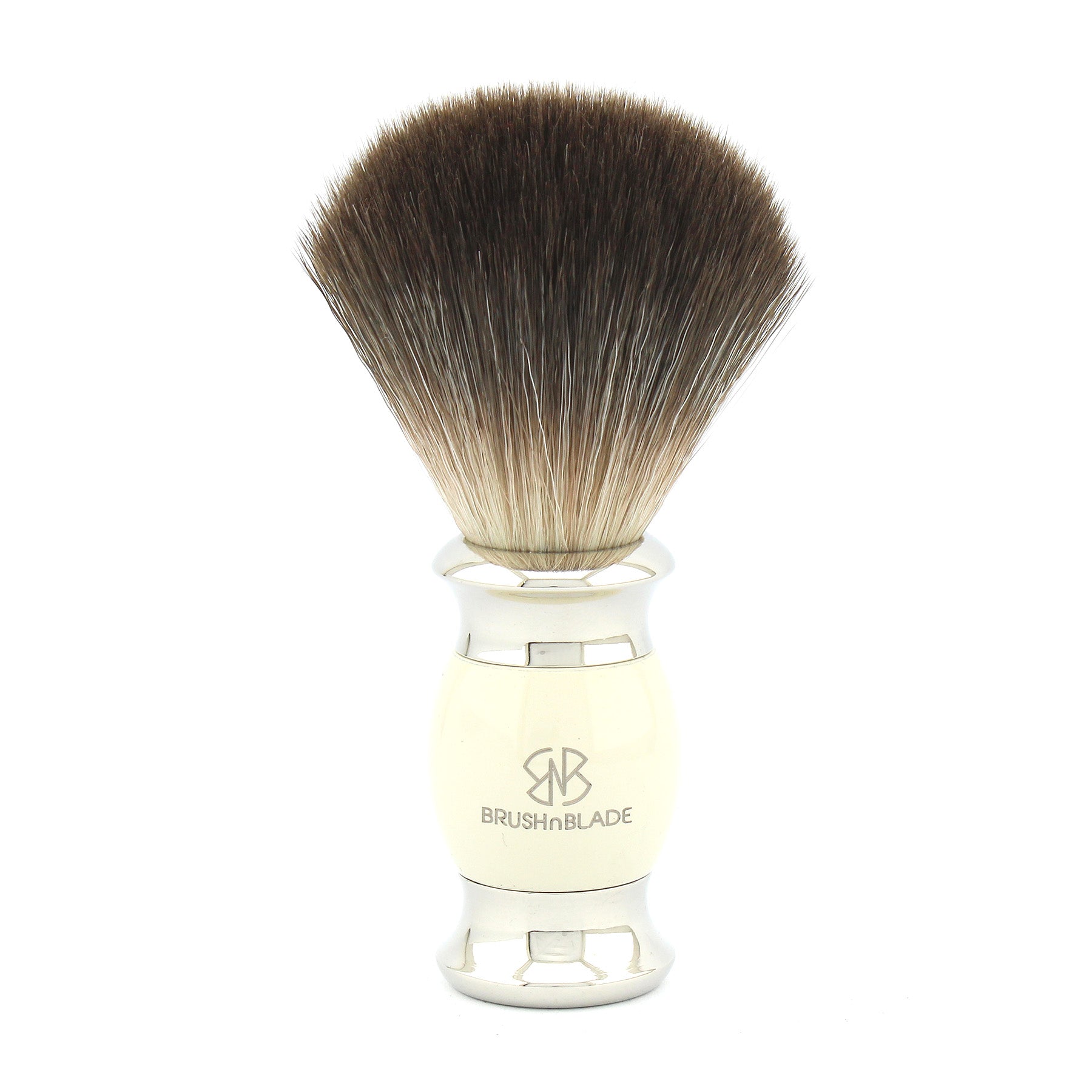Lee Black Synthetic Shaving Brush with Ivory Handle