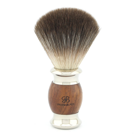 Lee Black Synthetic Shaving Brush with Wood Handle
