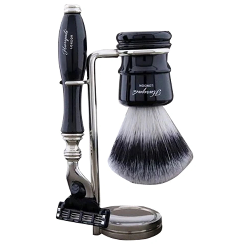 Lincoln 3 Piece Wet Shaving Kit with Silver Synthetic Brush