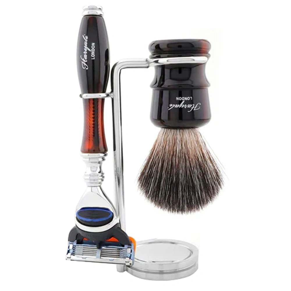 Lincoln 5-Pc Men's Shaving Kit with Black Badger Brush