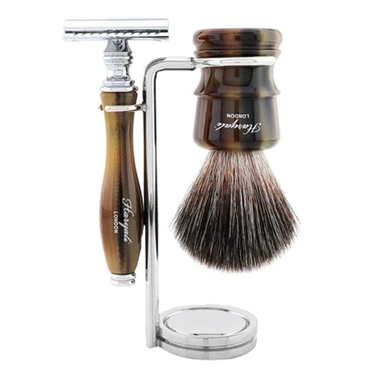Lincoln 5-Pc Men's Shaving Kit with Black Badger Brush