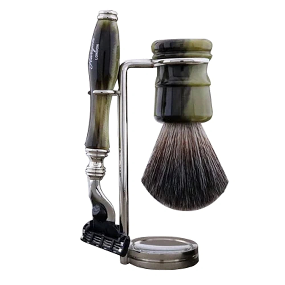 Lincoln 5-Pc Men's Shaving Kit with Black Badger Brush