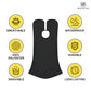 Mess-free beard apron with strong mirror suction grip

