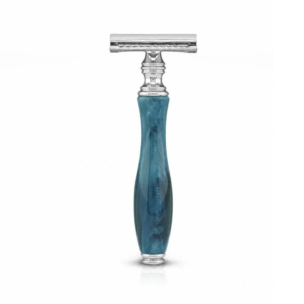 Navy Blue Handle Double Edge Safety Razor