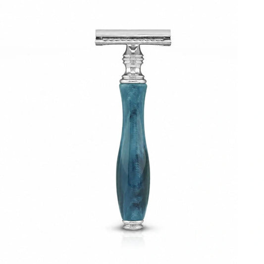 Navy Blue Handle Double Edge Safety Razor
