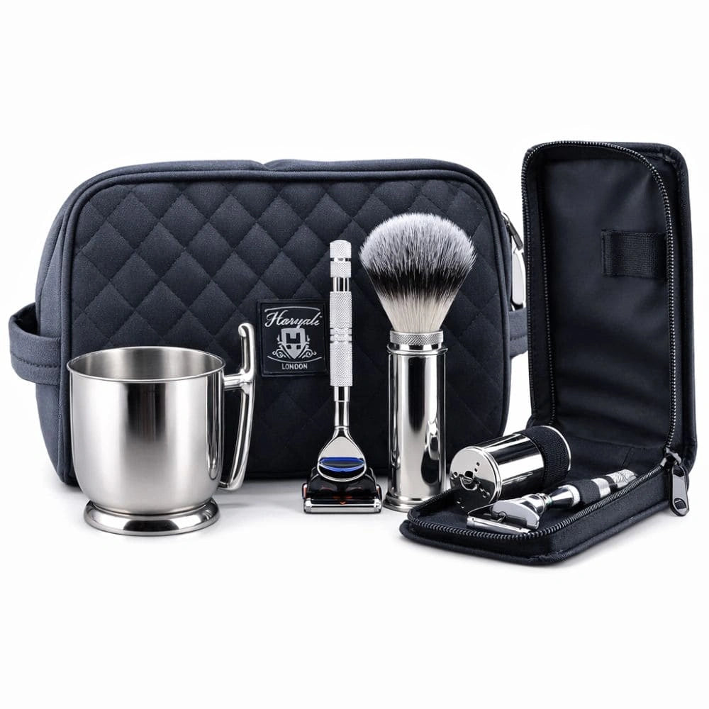 Nevada Premium Synthetic Silvertip Shaving Kit with Toiletry Bag