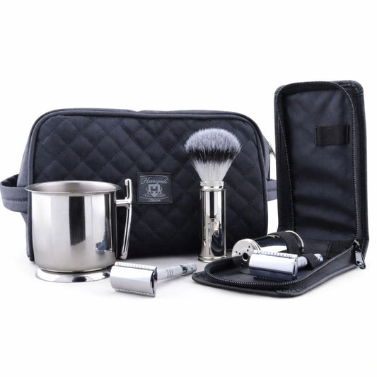 Nevada Premium Synthetic Silvertip Shaving Kit with Toiletry Bag
