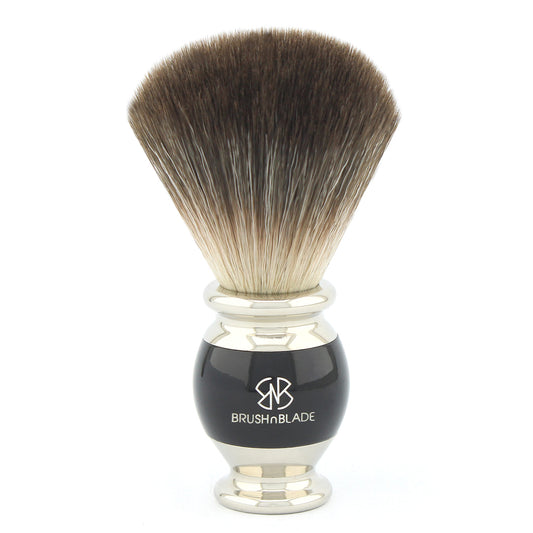 OBH Black Synthetic Shaving Brush with Black Handle