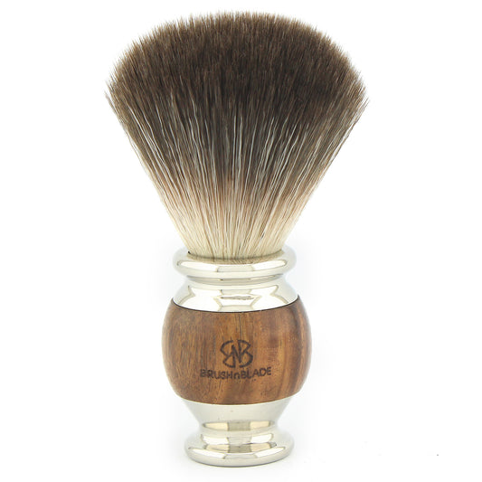 OBH Black Synthetic Shaving Brush with Wood Handle