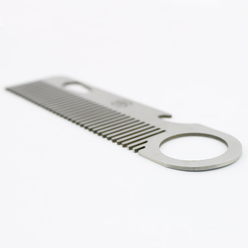 Portable stainless steel comb with bottle opener for men