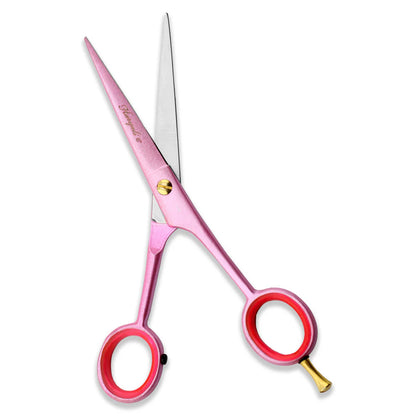 Professional barber tool kit including hair cutting scissors and comb