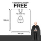 Professional black apron with clear phone slot

