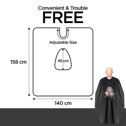 Professional black apron with clear phone slot

