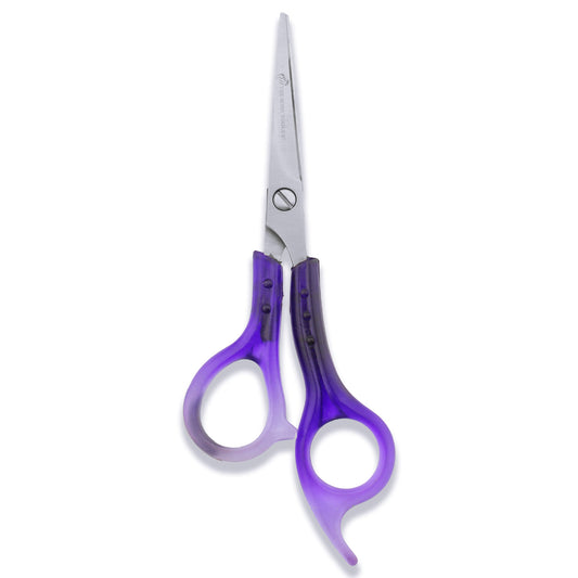 Purple 6” Offset Hairdressing Scissors with Fixed Screws
