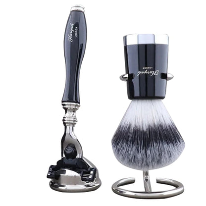 Rotta Silver Synthetic Brush Shaving Kit For Men