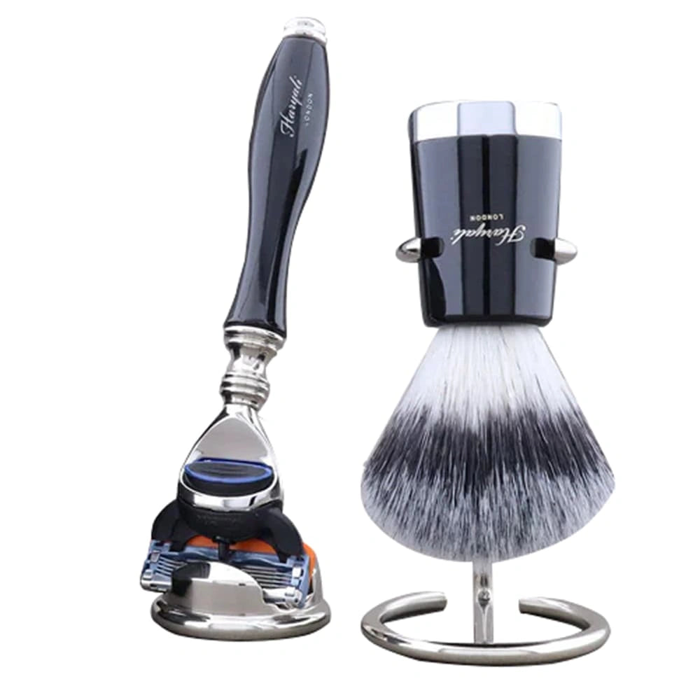 Rotta Silver Synthetic Brush Shaving Kit For Men