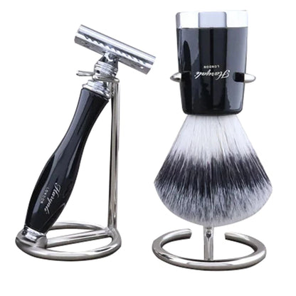 Rotta Silver Synthetic Brush Shaving Kit For Men
