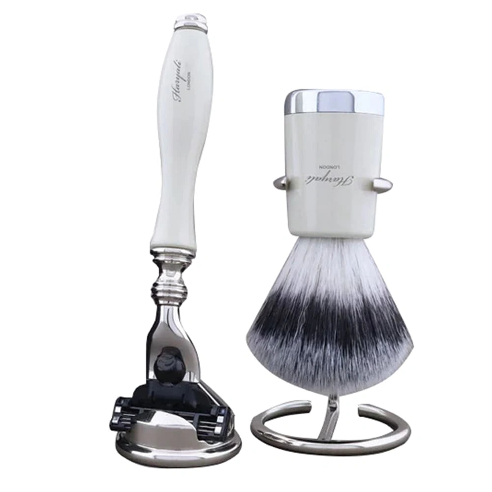 Rotta Silver Synthetic Brush Shaving Kit For Men