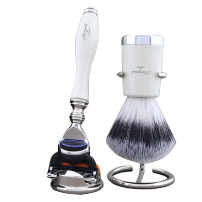 Rotta Silver Synthetic Brush Shaving Kit For Men