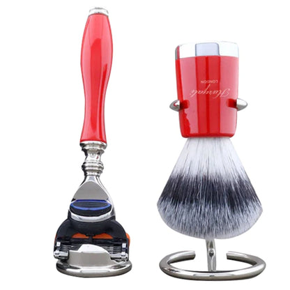 Rotta Silver Synthetic Brush Shaving Kit For Men