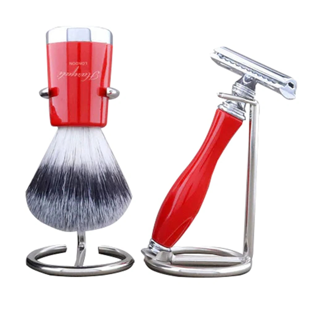Rotta Silver Synthetic Brush Shaving Kit For Men