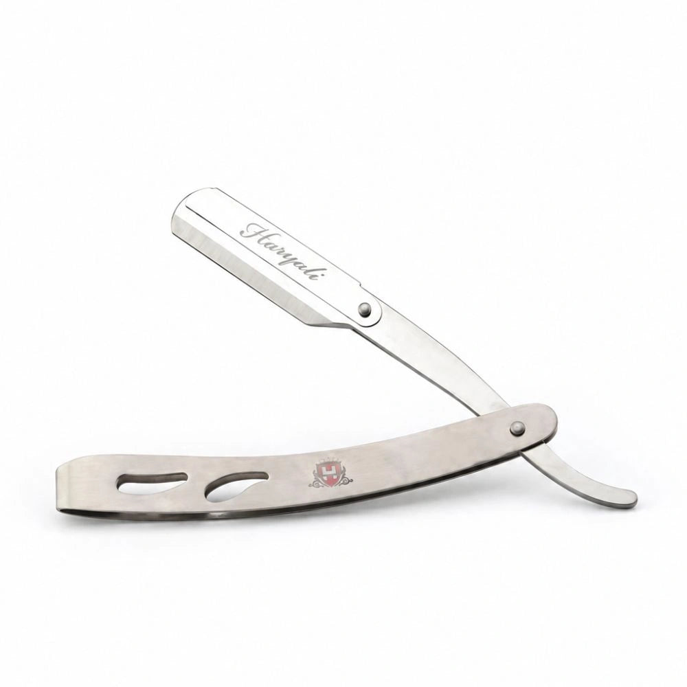 Silver Finish Replaceable Blade Cut Throat Razor