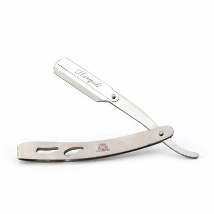Silver Finish Replaceable Blade Cut Throat Razor