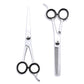 Silver 6.5” Hairdressing Scissors Set with Adjustable Screws