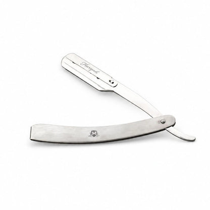 Stainless Steel Cut Throat Razor with Replaceable Blade