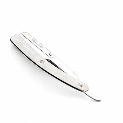 Stainless Steel Cut Throat Razor with Replaceable Blade