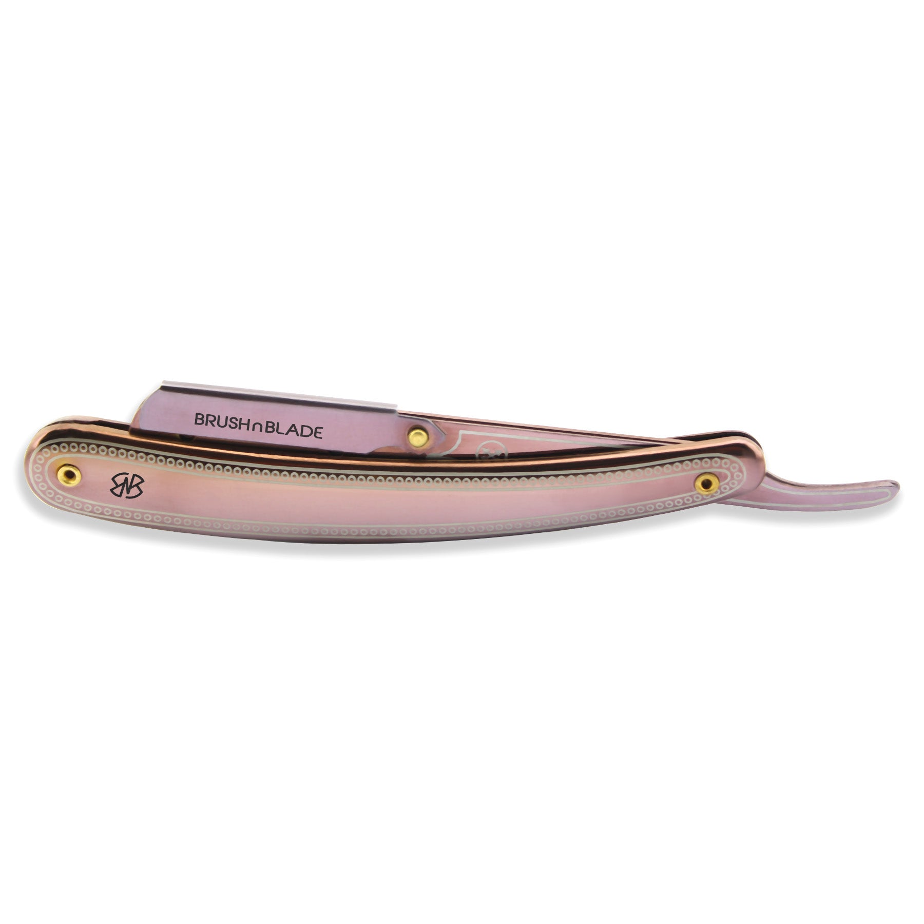 Stainless Steel Cut Throat Razor Rose Gold at brushnblade