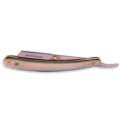 Stainless Steel Cut Throat Razor Rose Gold at brushnblade