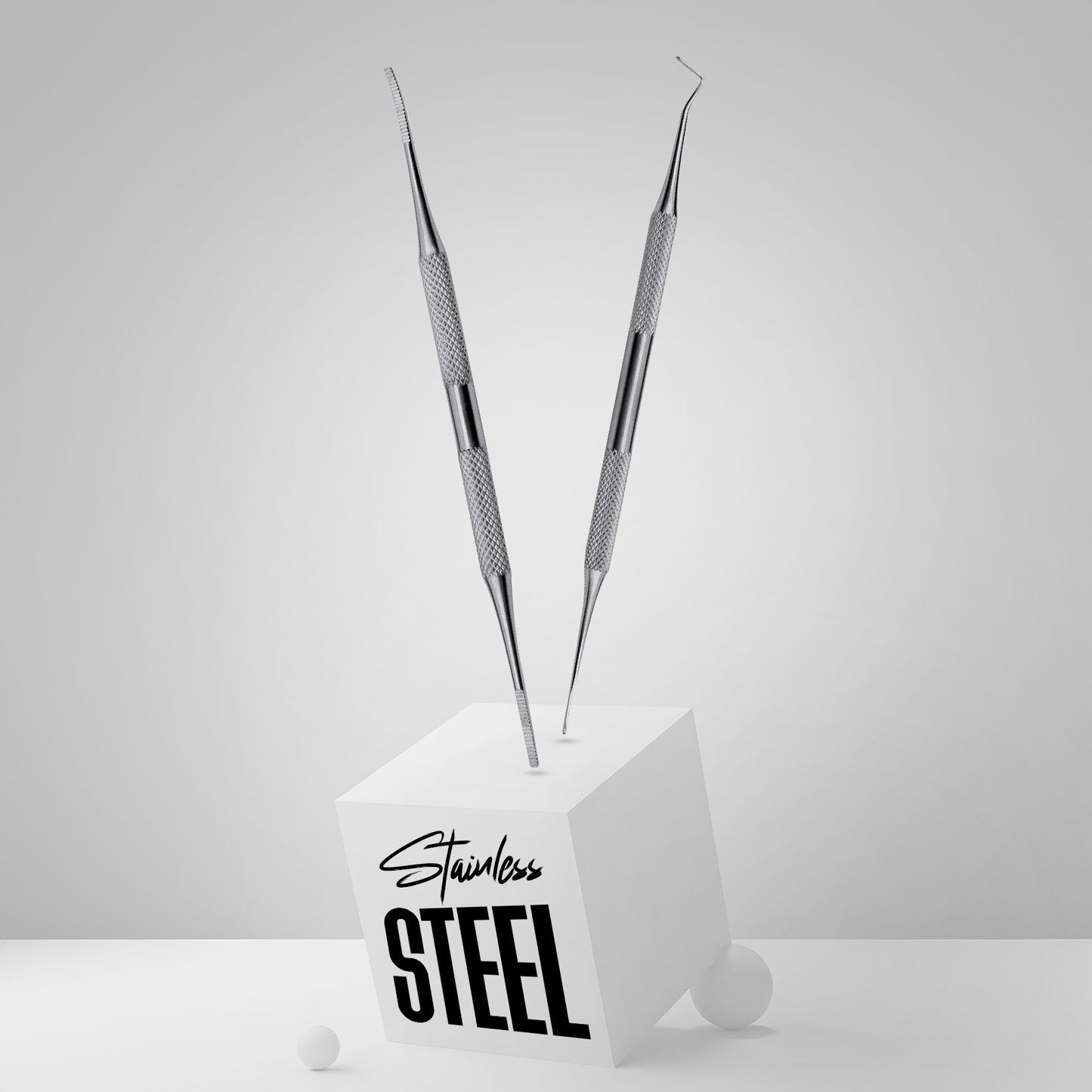Stainless steel ingrown toenail lifter and filer set