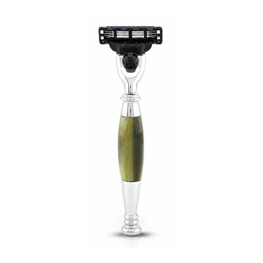 Tandoori Half Tortoise Horn 3 Edge Shaving Razor