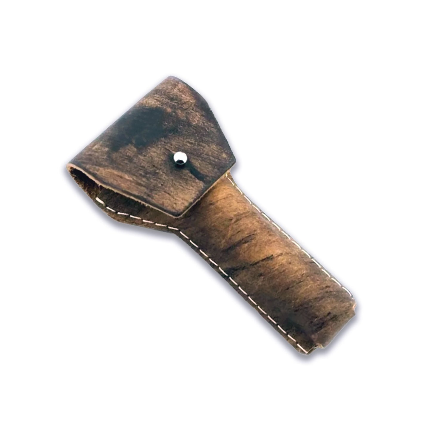 Travel-friendly leather razor case protecting double edge safety razors