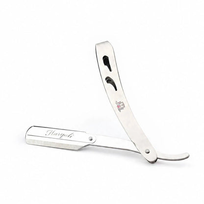Silver Finish Replaceable Blade Cut Throat Razor