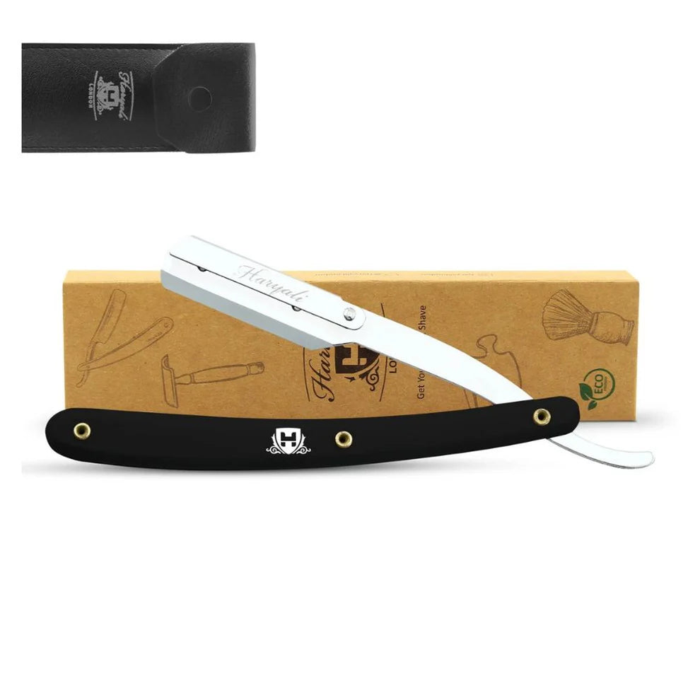 Replaceable Blade Cut Throat Razor in Plastic Handle