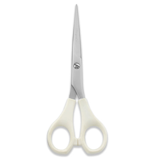 White 6” Hair Dressing Scissor with Fixed Screws