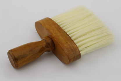 Wooden Barber Neck Duster and Brush for Professional Barbers