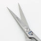 Stainless steel hair cutting scissors in silver